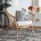 Baxton Studio Feya Modern Bohemian Natural Brown Antique Rattan Armchair 222-12696-ZORO - alternate 1